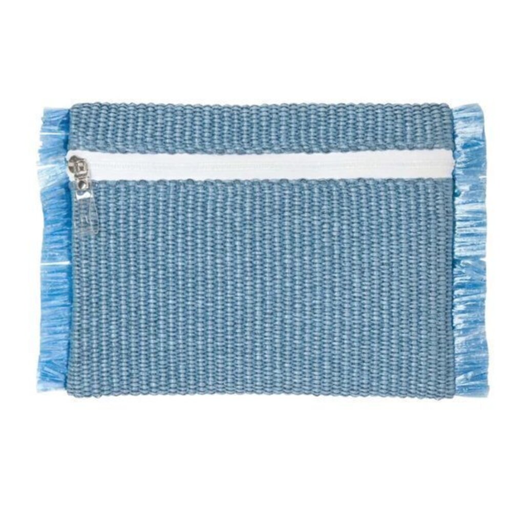 POUCH | BLUE SEA RAFFIA